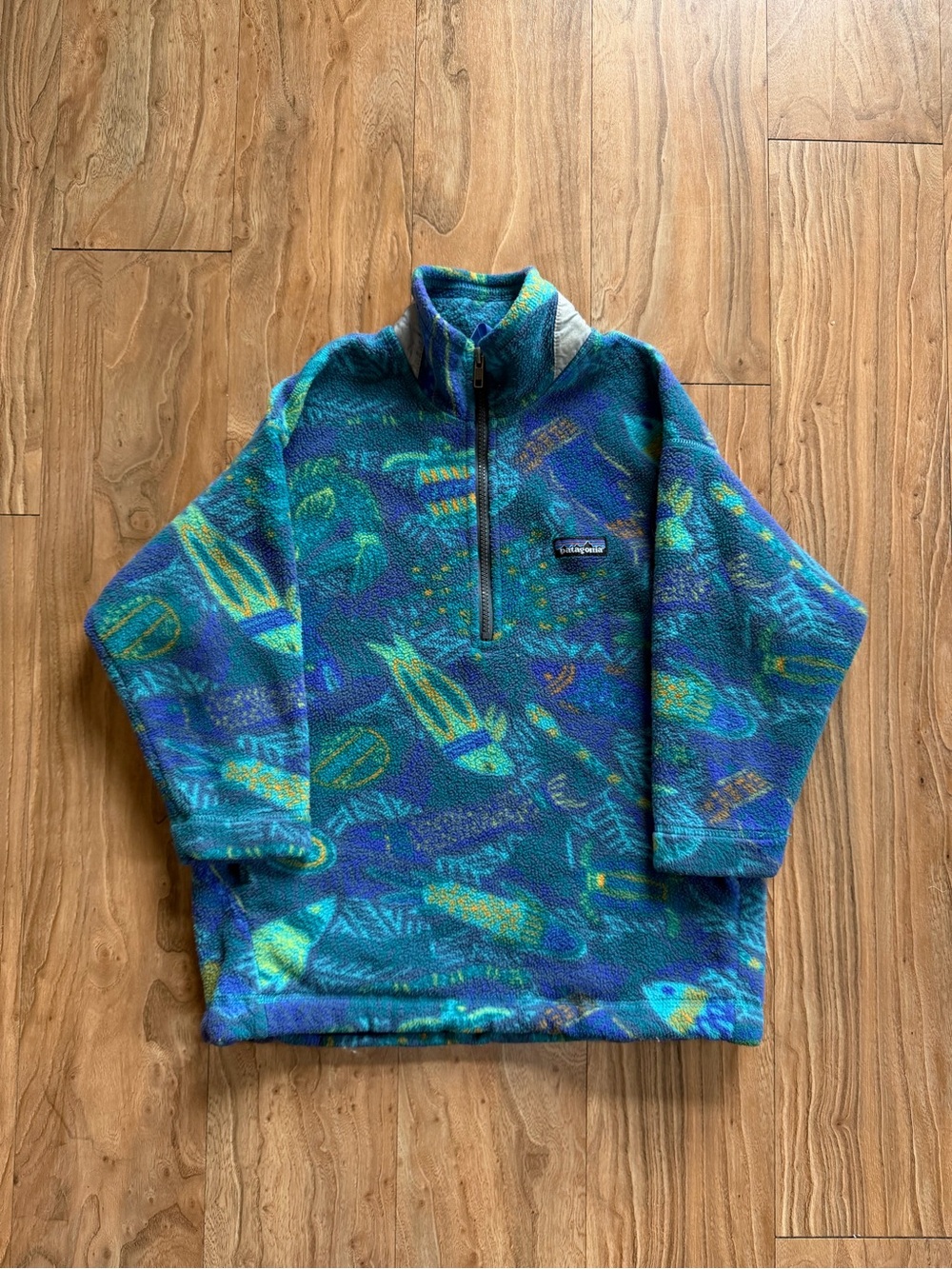 Vintage 90s Patagonia Deep Under patterned fleece jacket